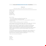 Marketing Job Application Letter With No Experience example document template 