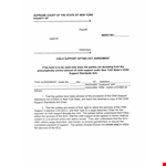 Child Support Agreement Template, Sample Child Support Agreements, Legal Child Support Forms example document template 