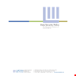 Data Security Policy Template | Comprehensive Guide for Information Security, Access Control example document template 