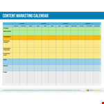 Content Marketing Calendar Template example document template