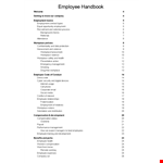 Employee Handbook Template - Create Policies for Your Company's Employees example document template 