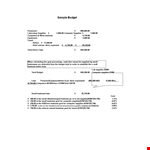 Small Business Budget Plan Template example document template 