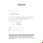 Example Retirement Resignation Letter Template example document template