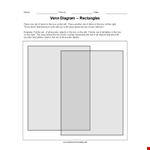 Rectangle Shaped Venn Diagram Template example document template 