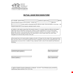 Free Rescission Agreement Template - Increase Confidence with Rescission Agreement example document template