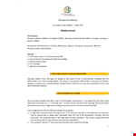 Management Meeting Minutes example document template