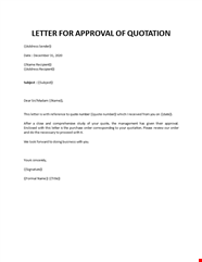 Quotation Confirmation Mail Sample