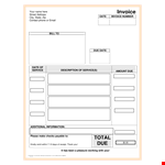 Invoice Bill example document template 