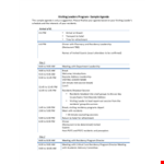 Leadership Program Agenda: Meeting, Visiting, Residency, Residents example document template