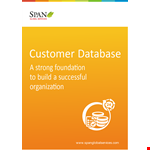 Customer Database Template - Organize and Manage Marketing Customer Information example document template