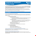 Ownership Transfer Letter Template | Streamline Office Ownership Transfers example document template
