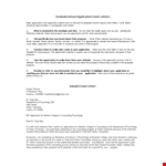 Graduate School Application example document template