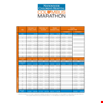 Marathon Pace Chart - Estimate Your Race Time | Marathon Approximation example document template