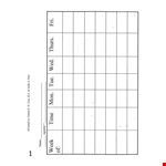 Printable Weekly Behavior Chart example document template