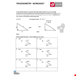 Pythagorean Theorem Calculate Length of Sides example document template