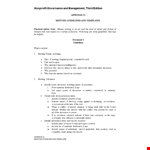 Non Profit Organization Meeting Minutes Template example document template