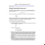 Shareholder Agreement for Corporation: Shall govern shares and shareholders example document template 