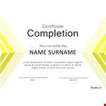 Certificate Completion - Accelerate Your Learning with Certificate Completion example document template