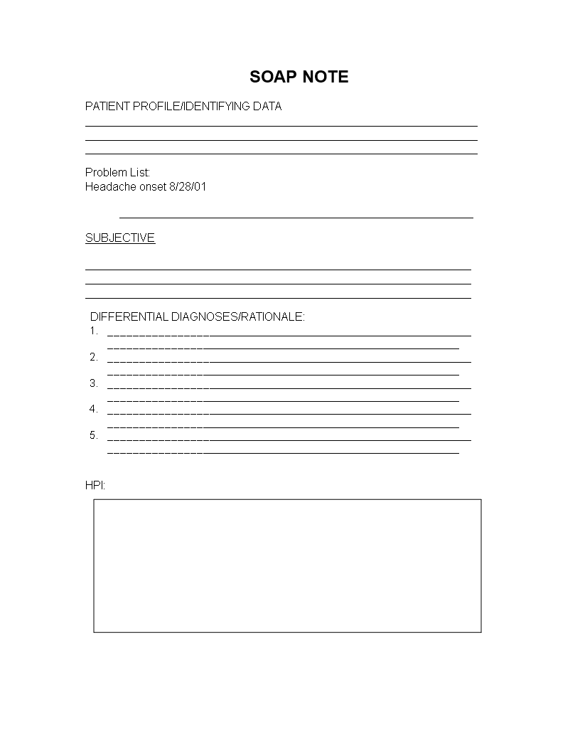 Efficient SOAP Note Template | Organized Patient Documentation