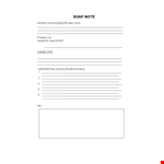 Efficient SOAP Note Template | Organized Patient Documentation example document template