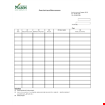 Efficient Petty Cash Log to Track Disbursements and Recipients example document template