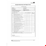 Monitoring Visit example document template 