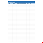 Create and Manage Secure Passwords with our Password List Template example document template