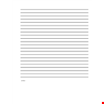 Lined Paper Template - Free Printable for Writing Purposes example document template