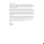 Recommendation Letter For Sales example document template