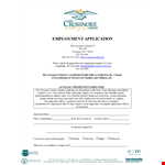 Employment Application Template - Apply for a Position Today example document template