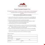 Performance Review Examples for Employee, Student & Self Evaluation example document template