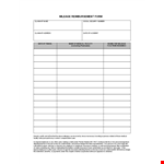 Mileage Reimbursement Form example document template