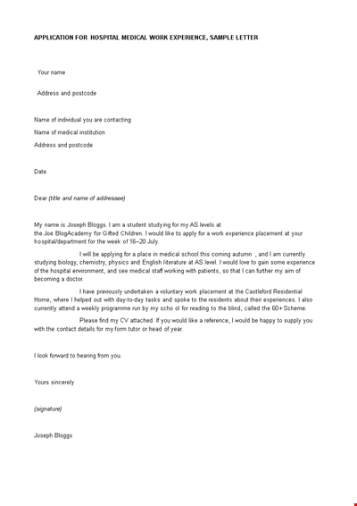Application Letter to Work in a Supermarket