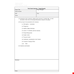 Tender Interview Agenda example document template