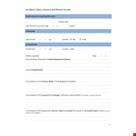 Easy-to-Use Incident Report Template for Child Injury example document template