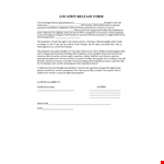 Location Release Form: Secure Equipment, Property, and Rights Permission for Recordings example document template