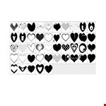 Heart Shape Template - Free Printable Valentine's Day Heart Templates example document template