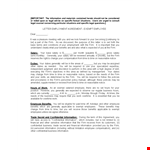 Exempt Employee Employement Agreement Letter Lsdfrrz example document template 