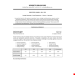 Executive Level Resume Sample example document template 