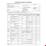 Free Personal Financial Statement Template - Manage Your Income and Expenses with Ease example document template