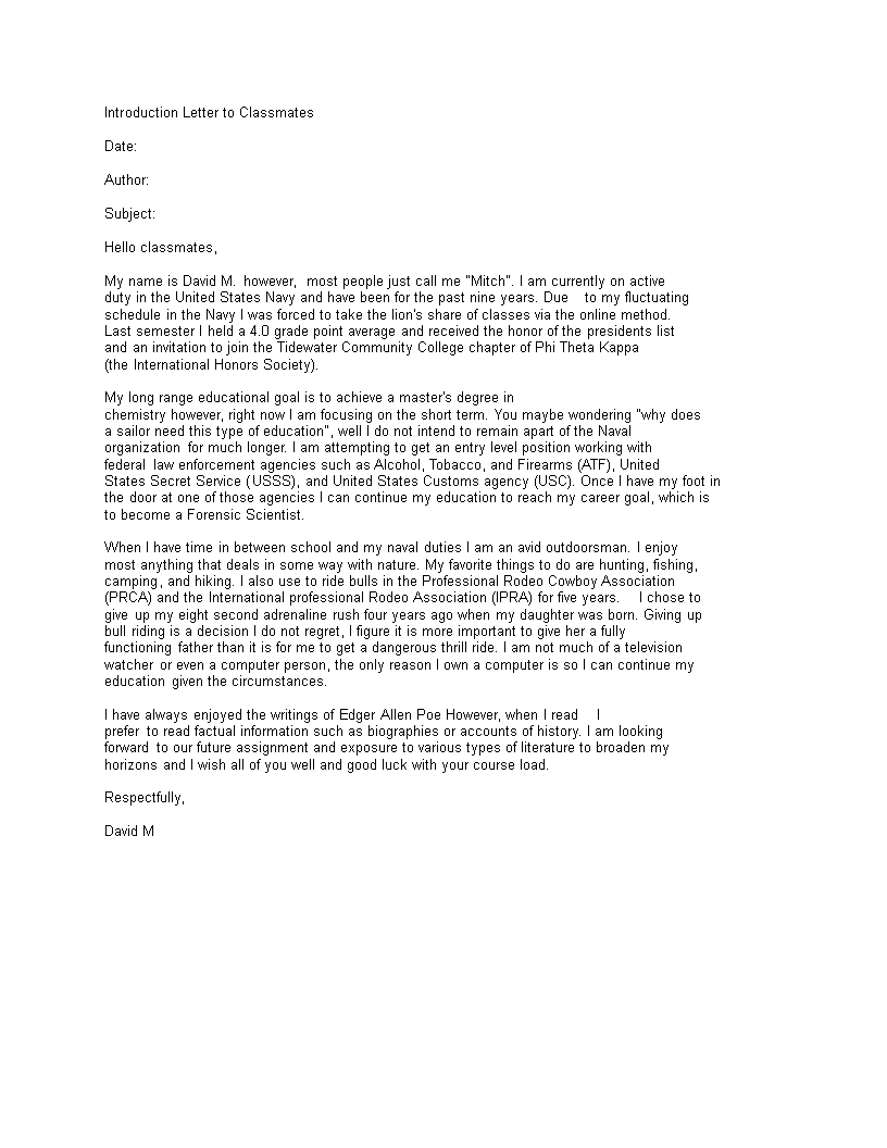 Create a Lasting Impression: Letter of Introduction Template for ...