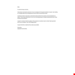 Professional Business Letter Template | Formal Correspondence example document template