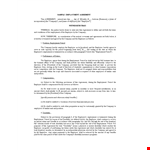 Employment Contract Template - Create a Secure Agreement for Company and Employee example document template