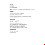 Entry Level Sales Associate Resume | Sales, Management, Customer Ability example document template