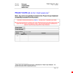 Project Scope Example | Define Project Manager Scope Statement example document template