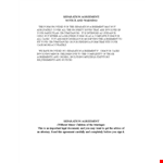 Separation Agreement Template example document template 