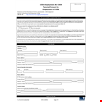 Parental Consent Form Template for School, Employment, and Address Information of Child example document template