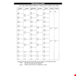 Time Schedule example document template