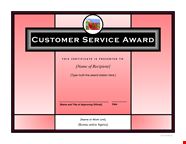 Customer Service Award