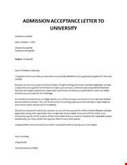 College Acceptance Letter Template 